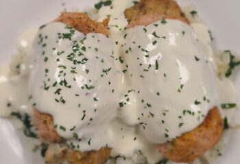 Spinach and artichoke stuffed chicken