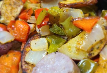 Roasted Sausage, peppers, and potatoes Roasted Sausage, peppers, and potatoes