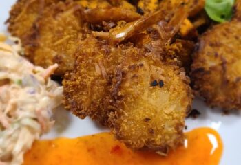 Coconut shrimp with sweet chili dipping sauce