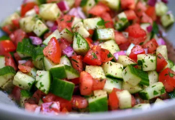 Mediterranean cucumber salad