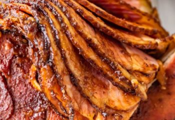 Glazed ham dinner