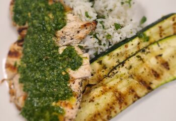Grilled chicken with cilantro chimichuri