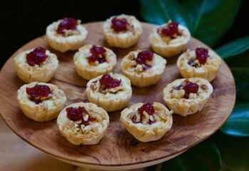 Cranberry, Brie and Walnut Tarts