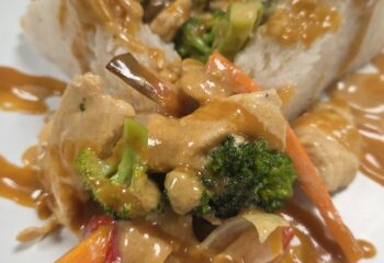 Thai Peanut Veggies and rice (Chicken or shrimp)